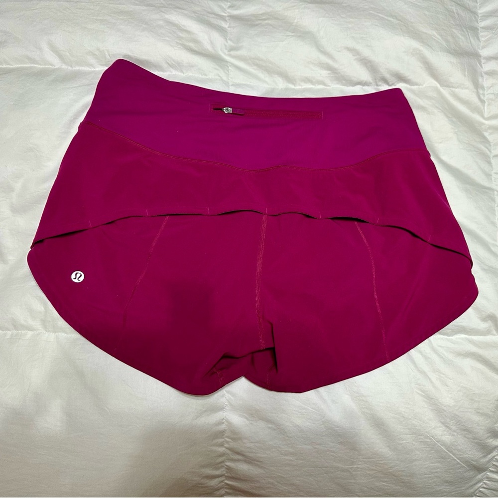 Lululemon Speed Up 4” Lined Shorts, Size 6, Magenta Purlple